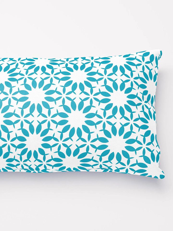 Harmony Hues Pillow: Teal & White product image (2)
