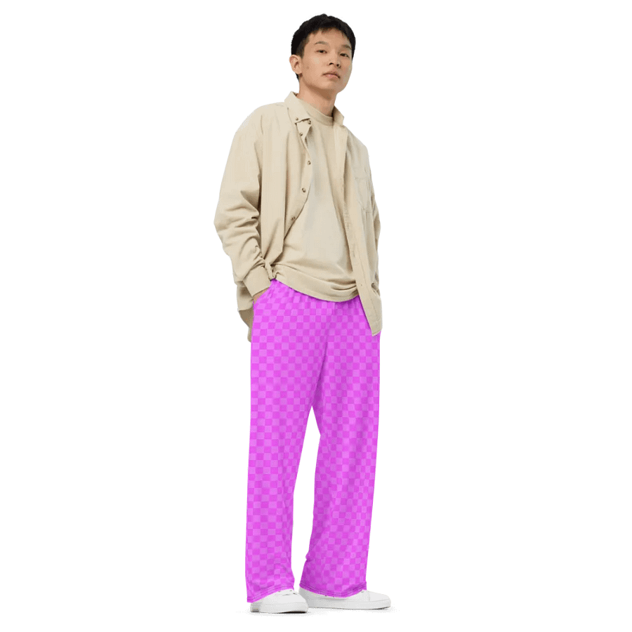 Premium Pink Checkered Pants product image (5)
