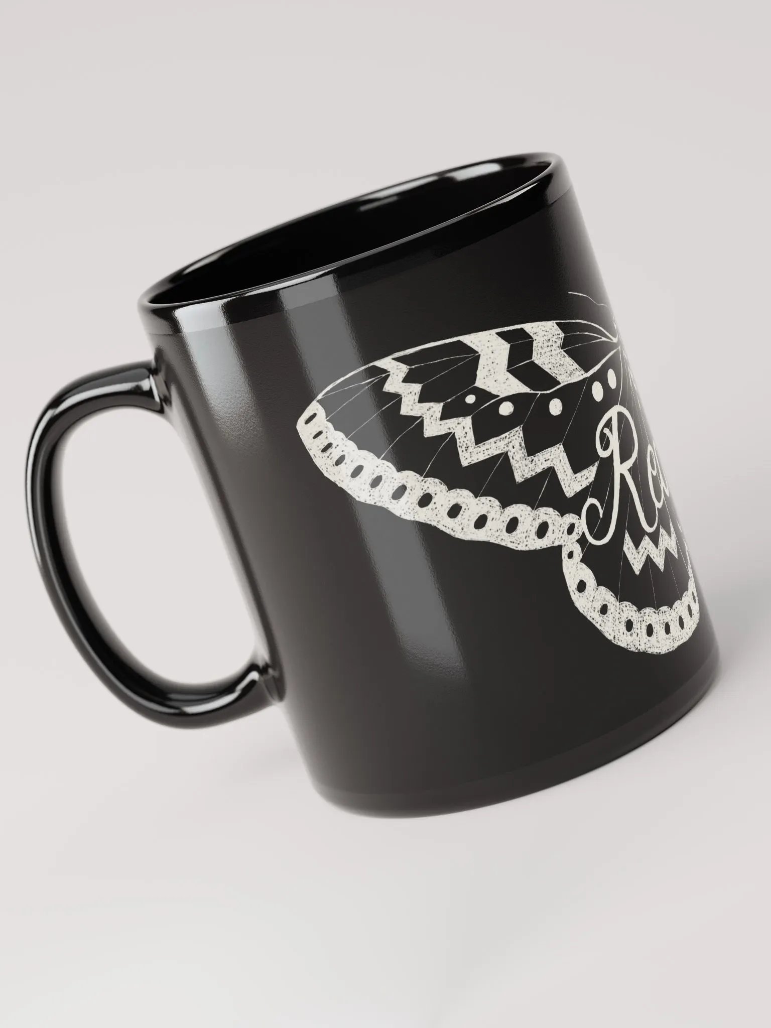 Reality Moth Black Mug product image (2)