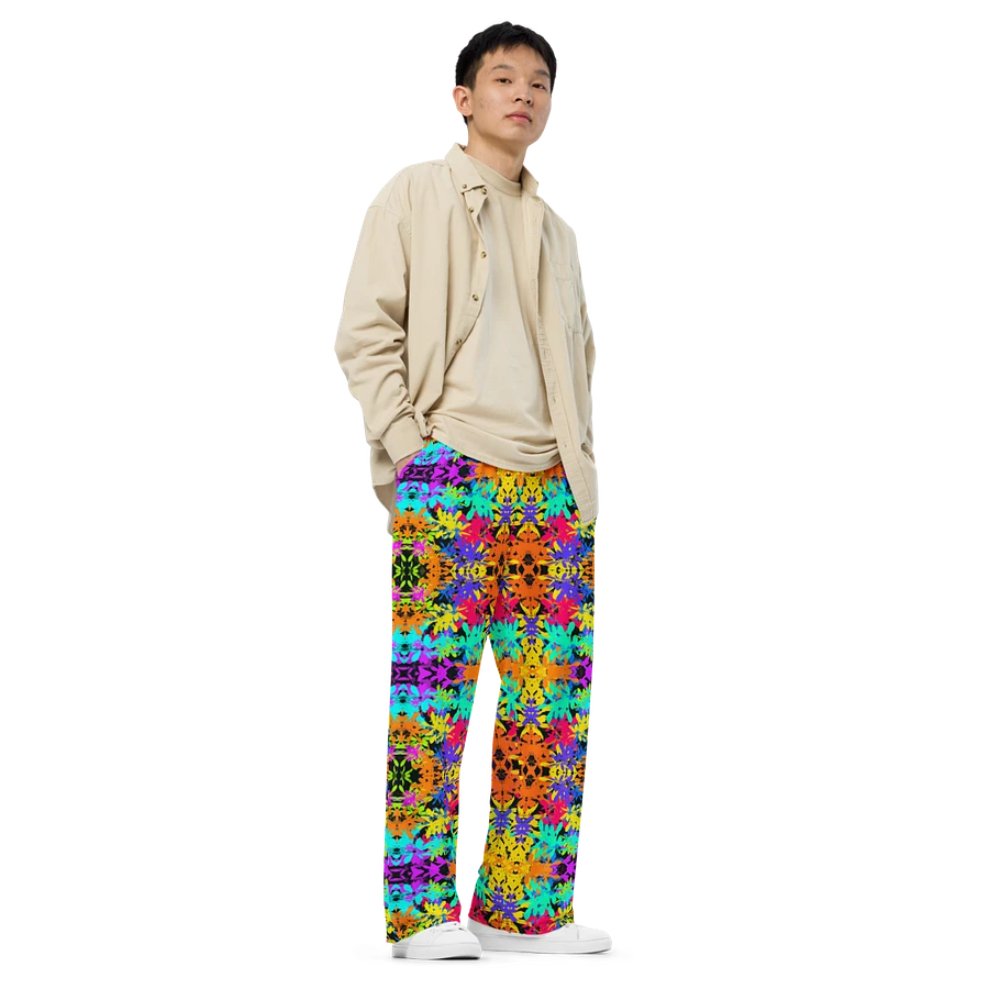 Coloured Leaves Unisex Wide Leg Bottoms product image (5)