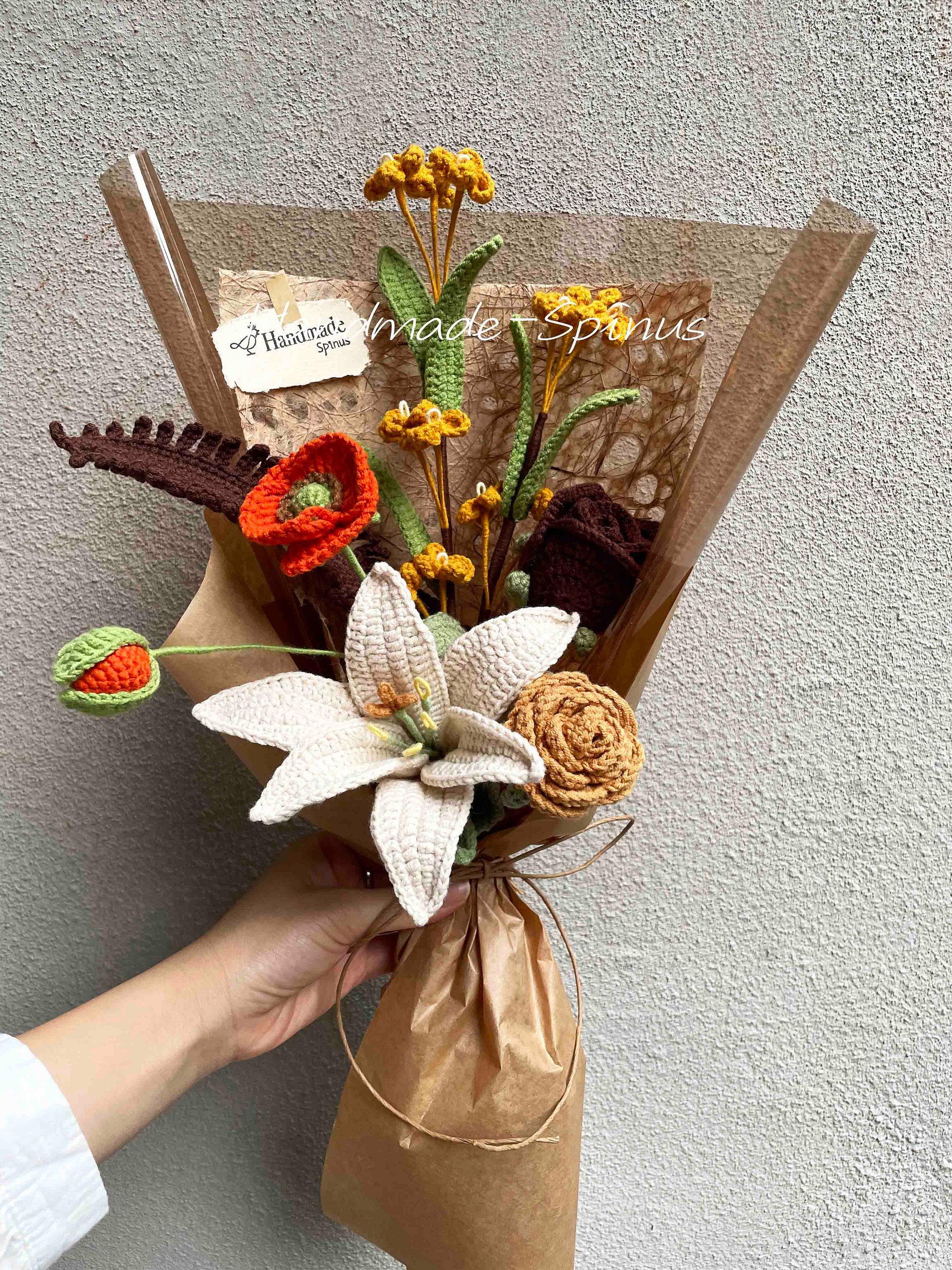 Orange Blossom Crochet Knit Bouquet product image (3)