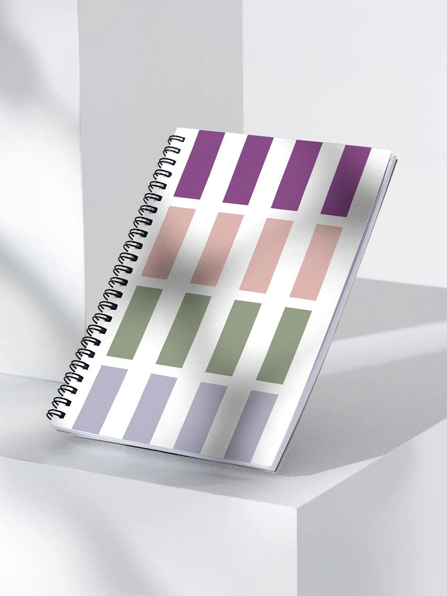Contrasting Colores Rectangle Patterns Spiral Notebook product image (4)