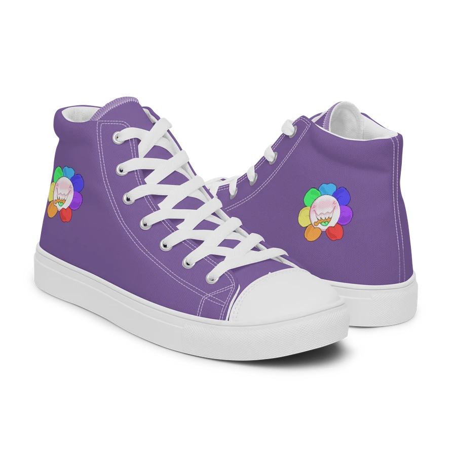 Purple and White Flower Sneakers product image (42)