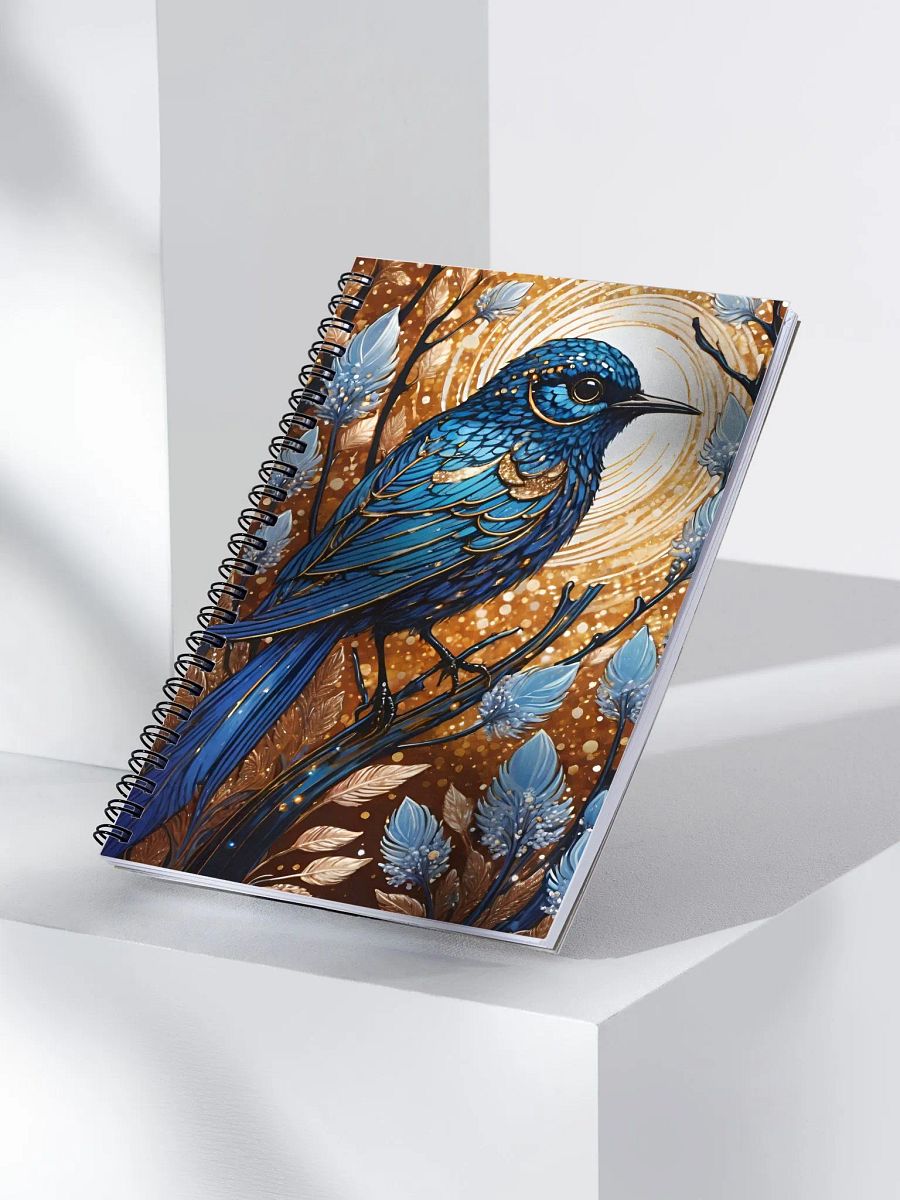 Golden Dreams Blue Bird Spiral Notebook product image (3)