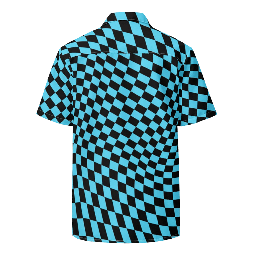 Vintage Retro Distorted Checkerboard Unisex Hawaiian Shirt product image (8)
