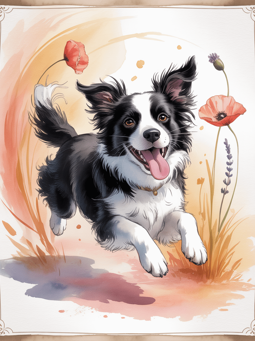 Joyful Border Collie Framed Poster product image (1)