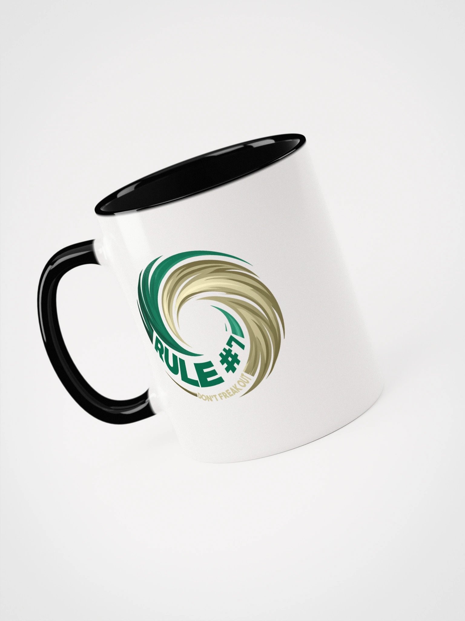 Rule #7 Ceramic Mug Green and Gold product image (3)
