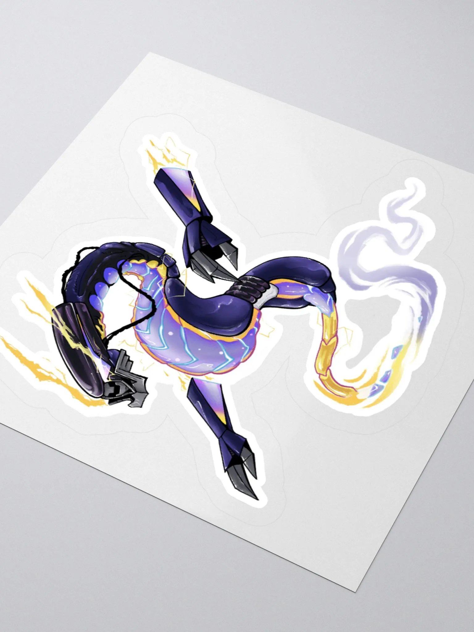 Electric Dragon Kiss Cut Sticker product image (3)