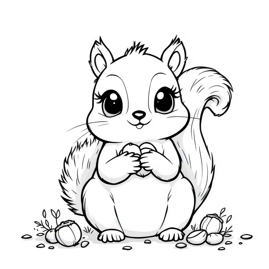 18 Free Squirrels Coloring Page Digital Art - Fun and Creative Designs for All Ages product image (3)
