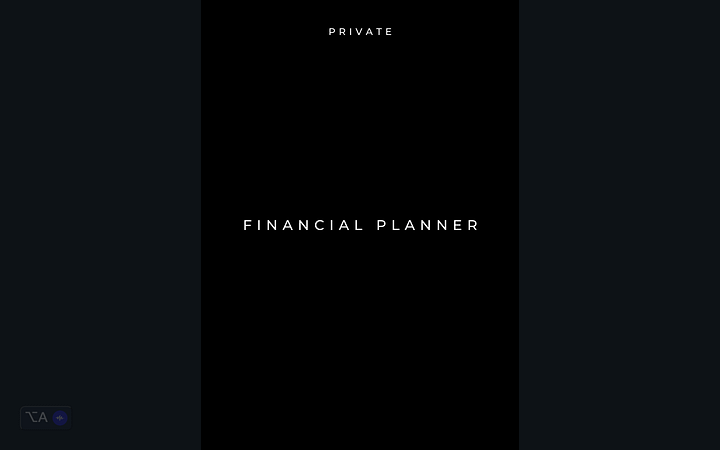 Private Financial Printable Planner with Bonus Private Financial Planner Productivity Workbook. product image (1)