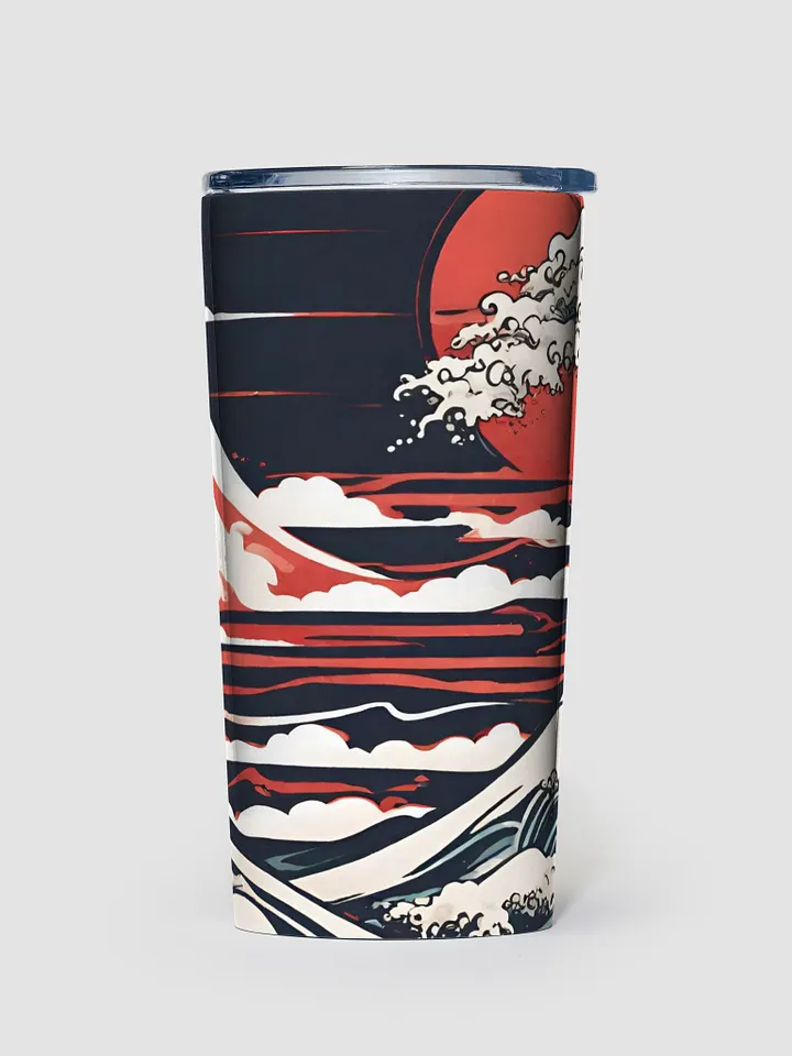 Rising Sun and Waves Stainless Steel Tumbler product image (1)
