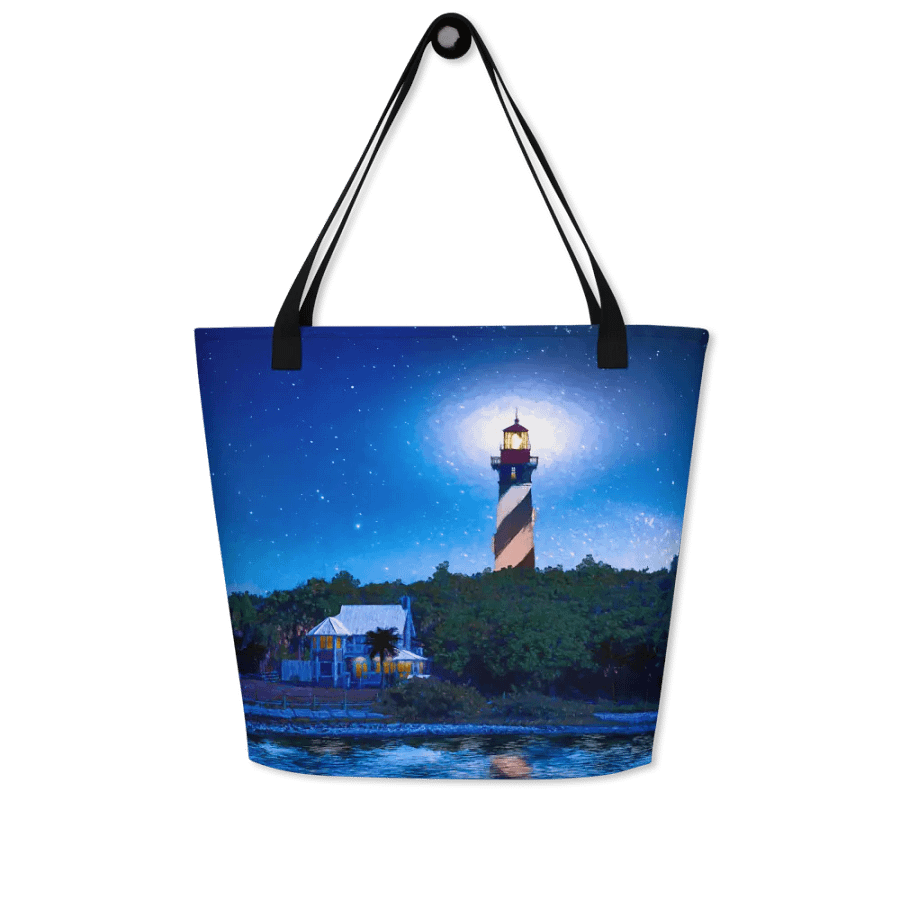 St. Augustine Lighthouse – Florida Starry Night Tote Bag product image (8)