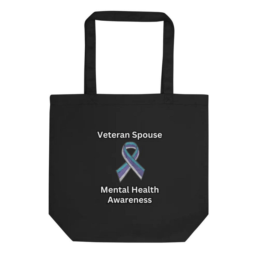 Veteran Spouse Mental Health Awareness Tote Bag product image (1)