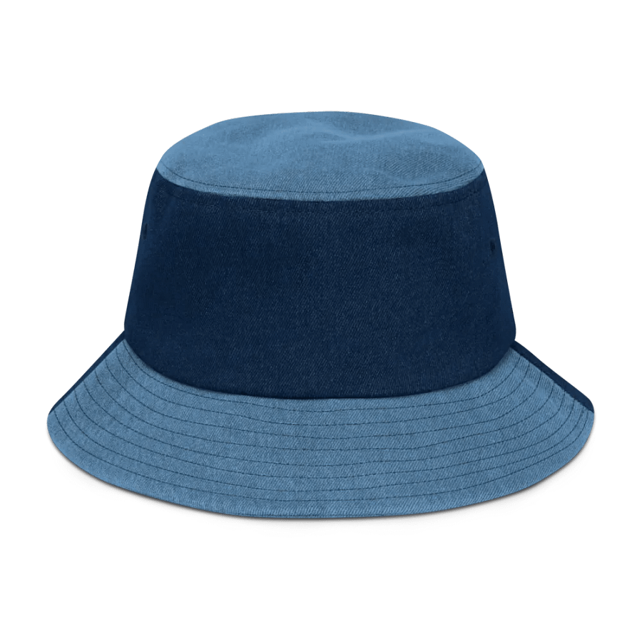 Bubbly and a B*tch (pink bubble design 2) denim bucket hat product image (2)
