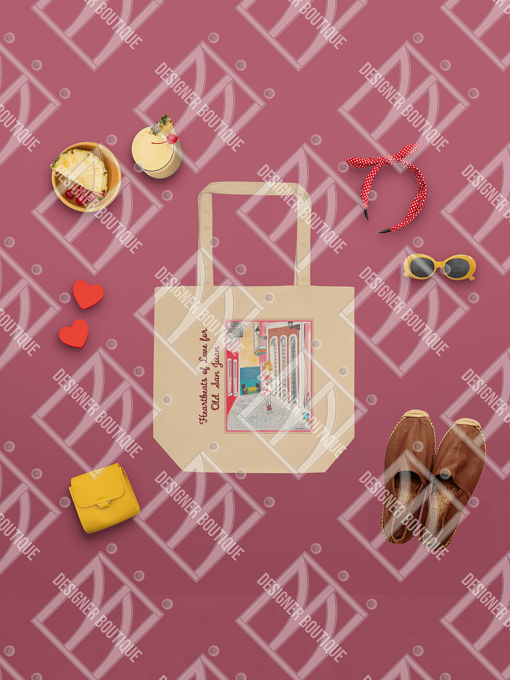 NN Designer Boutique x Camila Arraiza: Tote Bag (Redhead) – Heartbeats of Love for Old San Juan product image (2)
