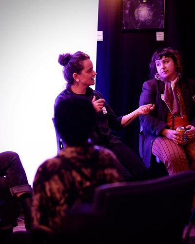 So much queer joy and creative energy in one room!! 🌈✨🎥

BIG thank you to our keynote speakers @ettie.wahl @mrdarceye @kase_f...