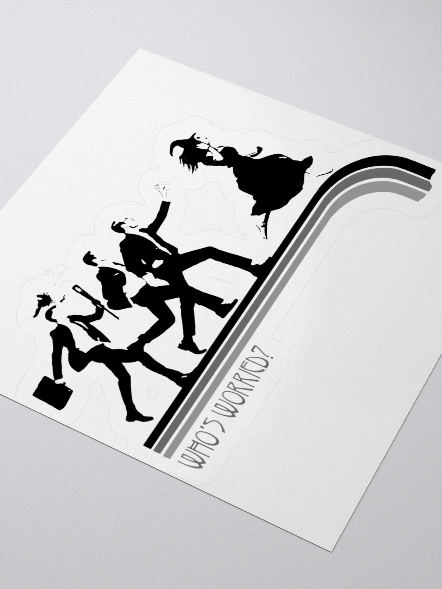 Who's Worried Kiss Cut Stickers product image (7)