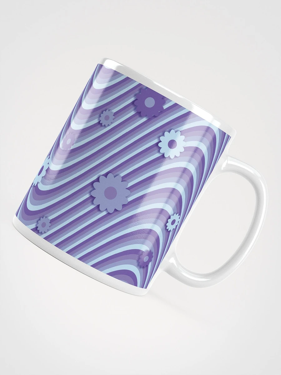 Purple Waves Floral Retro Mug product image (5)