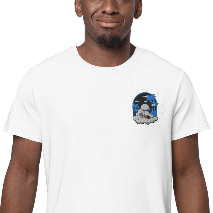 Cloudy Night Premium Cotton T-Shirt Embroidered product image (1)