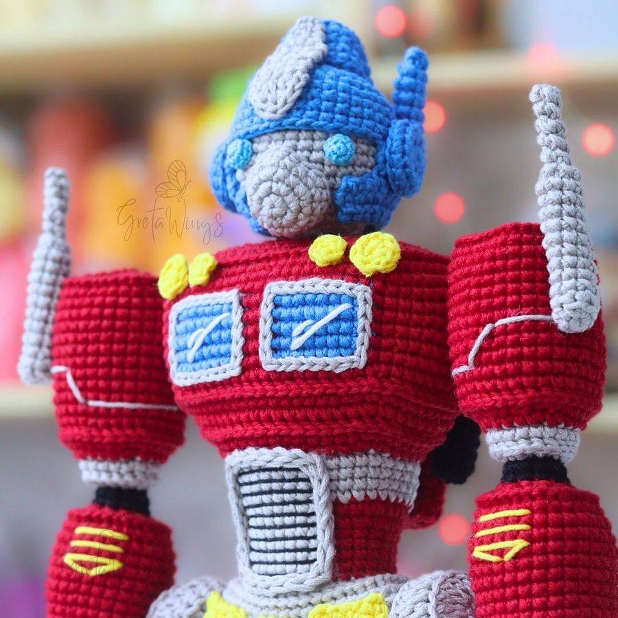 Optimus Prime Amigurumi Pattern | Transformer Crochet PDF- GretaWings (Digital Download) product image (3)