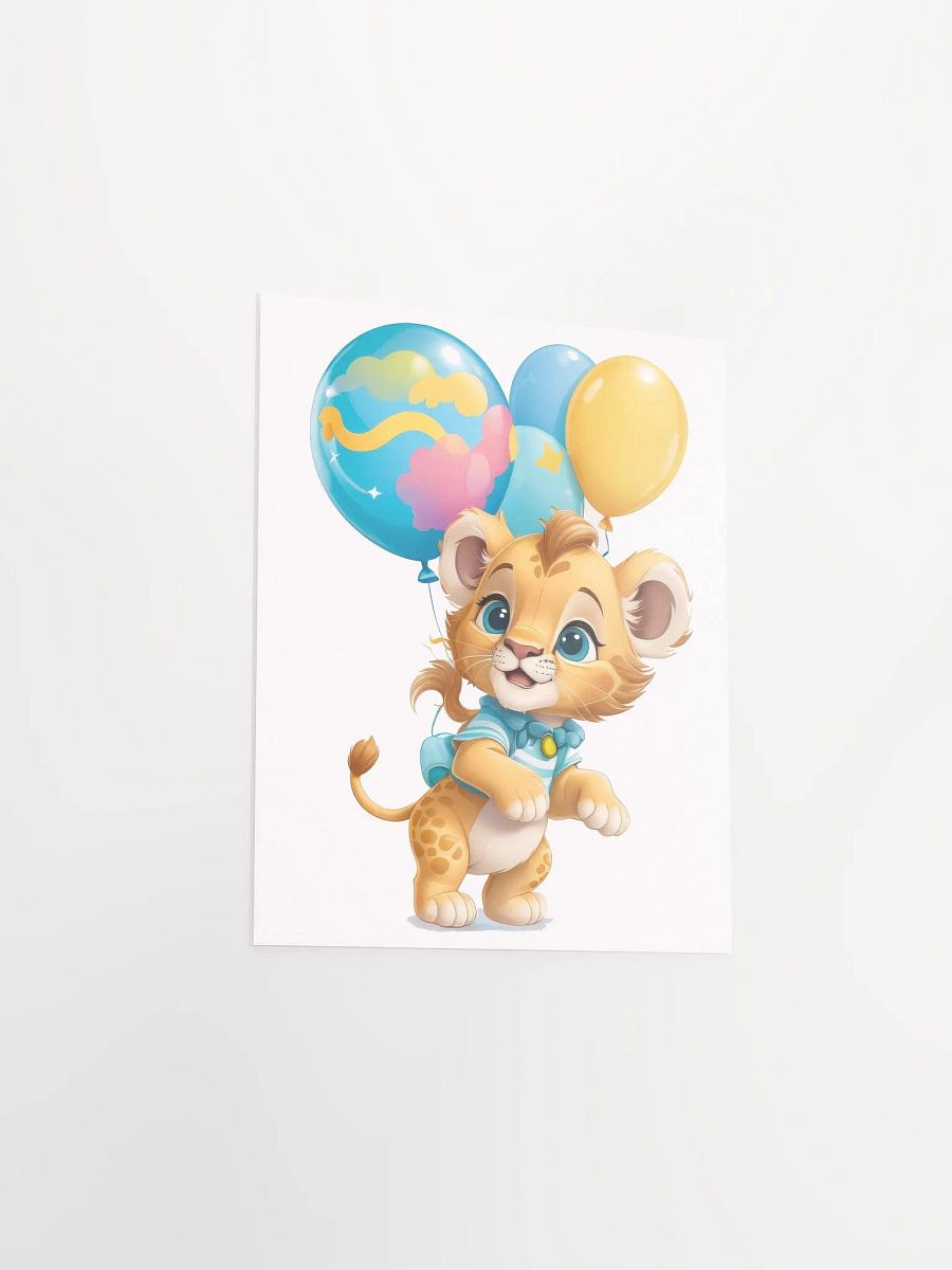 Cute Lion Cub - Poster - Nursery-Kids Room - Small-Standard Sizes - 8x10-11x14-12x16-16x20 Inches product image (11)