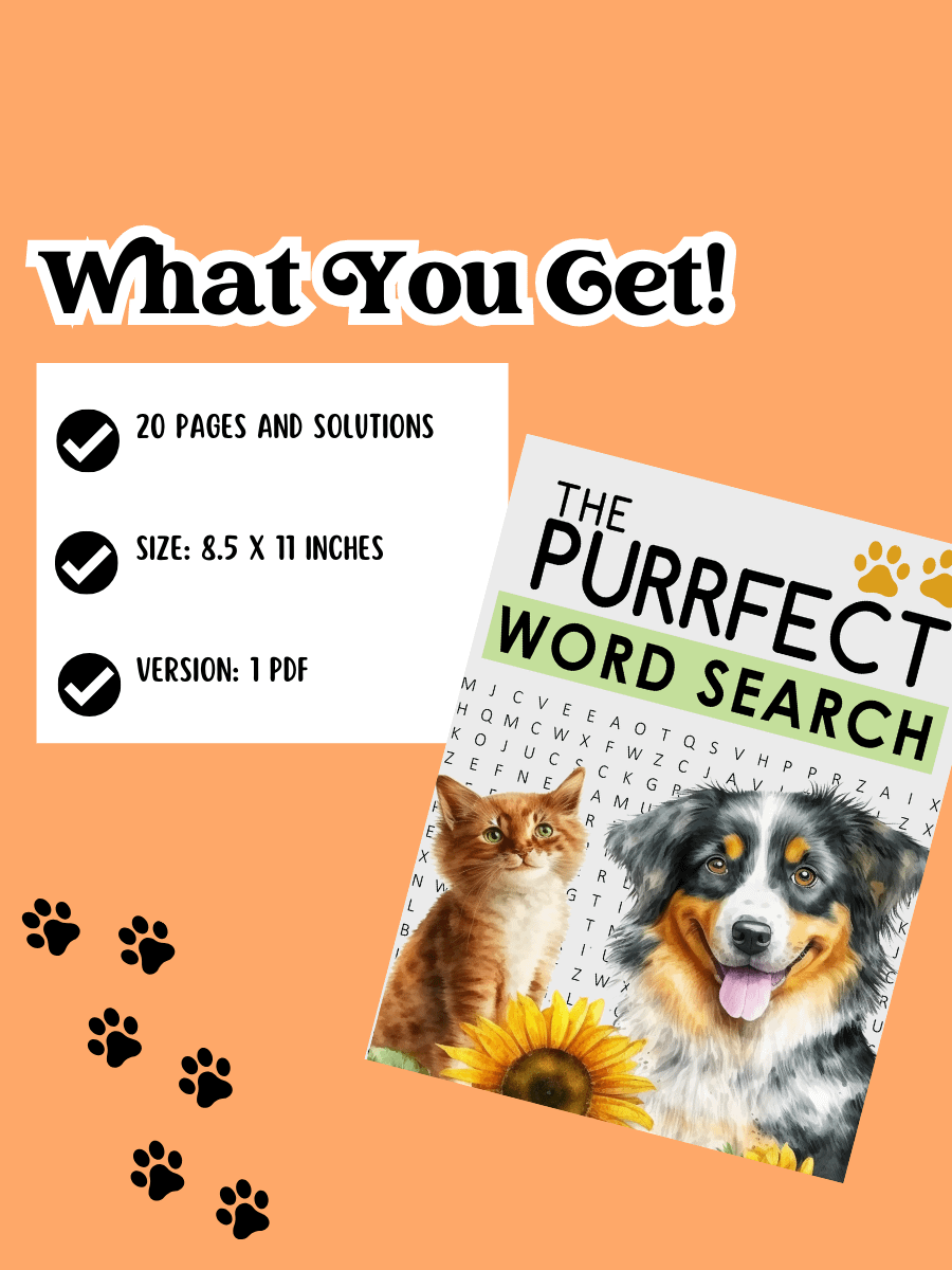 The Purrfect Word Search: Rescue and Pet Themed Word Search product image (4)