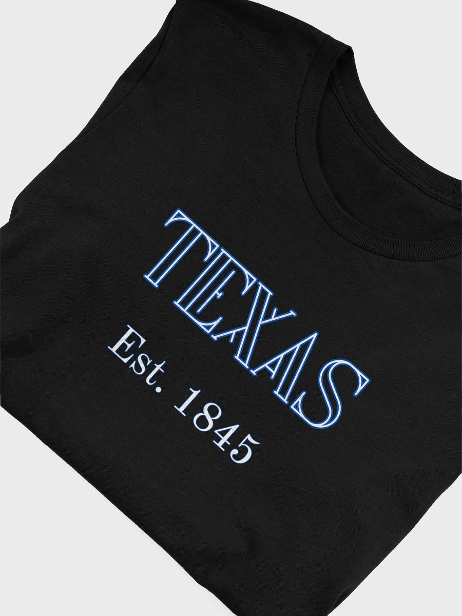 💙 TEXAS Est. 1845 Retro Tee with Blue Outline | Bella+Canvas Unisex Shirt | Kompot Font product image (5)