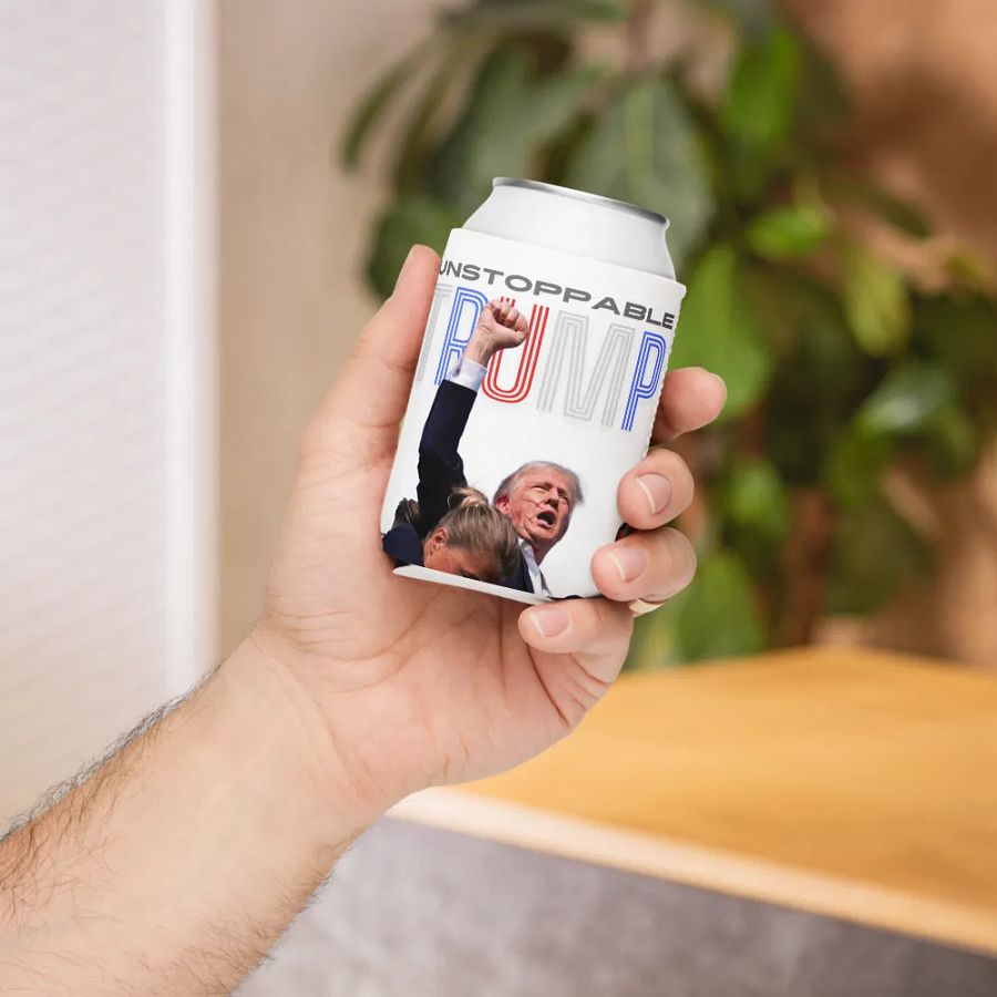 Unstoppable Trump: Fist Pumping Freedom Koozy product image (5)