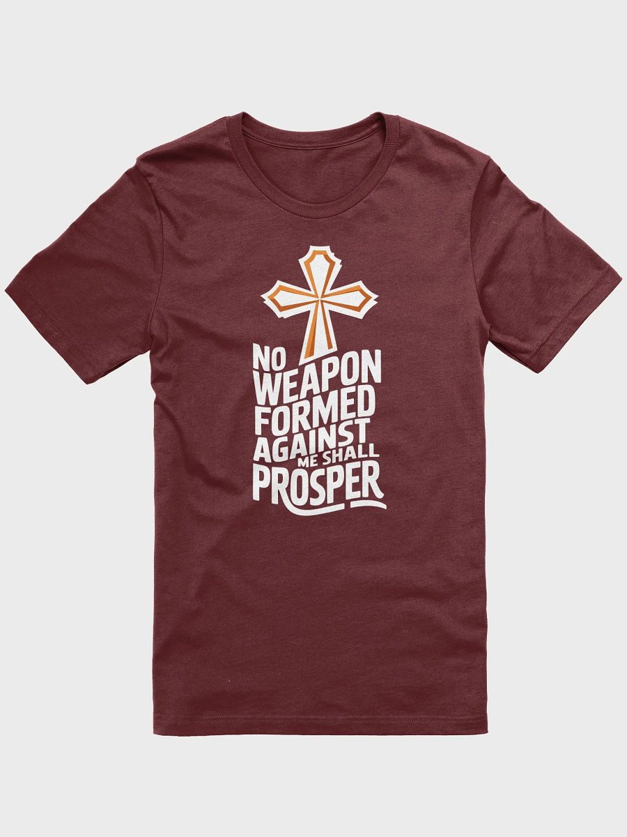No Weapon Formed Against Me Shall Prosper – Isaiah 54:17 Bible Verse Bella+Canvas Supersoft T-Shirt product image (2)