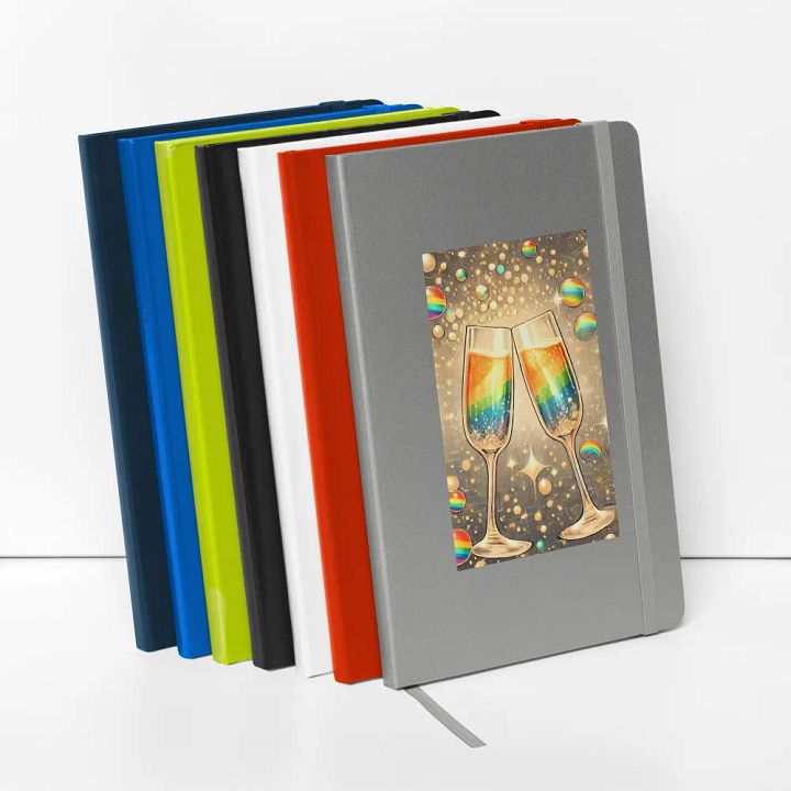 Rainbow Champagne Celebration Journal / Guestbook - BLUE product image (2)