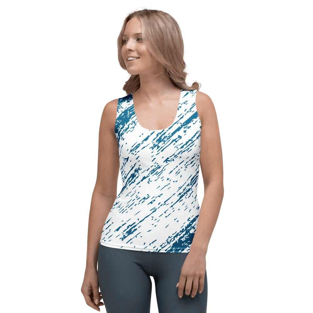 Dynamic Blue Brush Strokes Women's Tank Top product image (1)