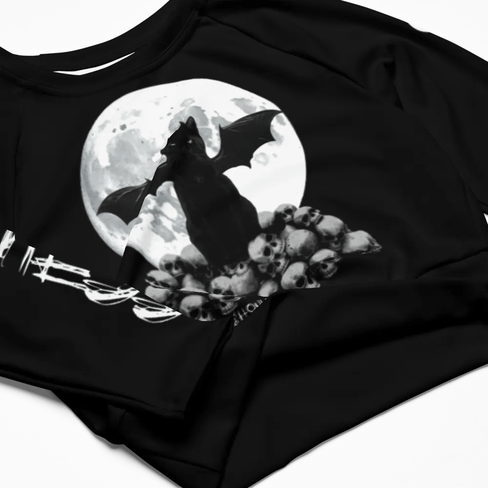 I AM DARKNESS Long Sleeve Body-Hugging Crop Top product image (3)