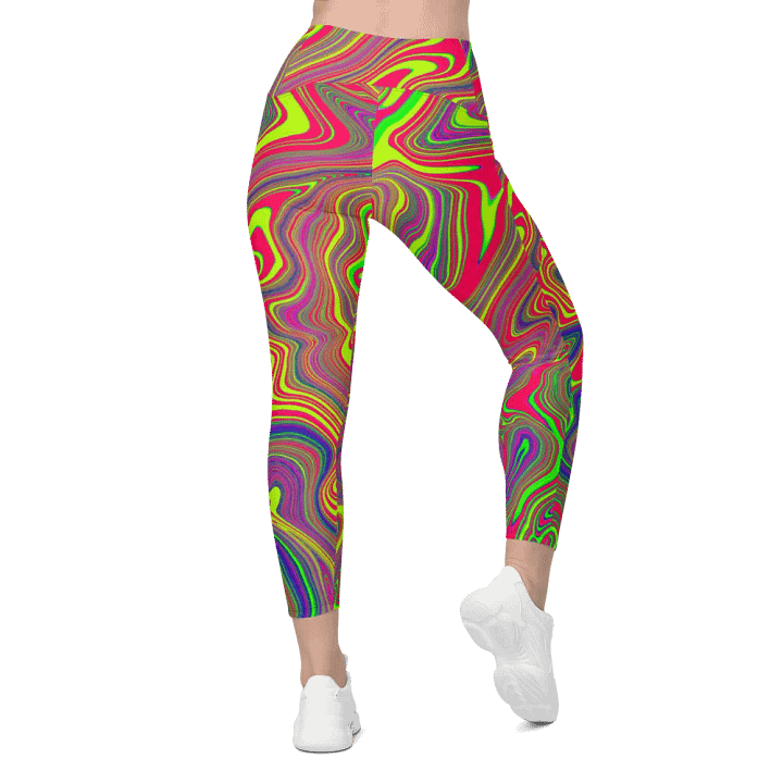 Leggings with Pockets - Colorful Liquid Swirls product image (2)