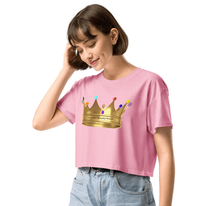 Queendom Beautiful Women Gemstone Crown Crop Top/Pink (TM) product image (2)