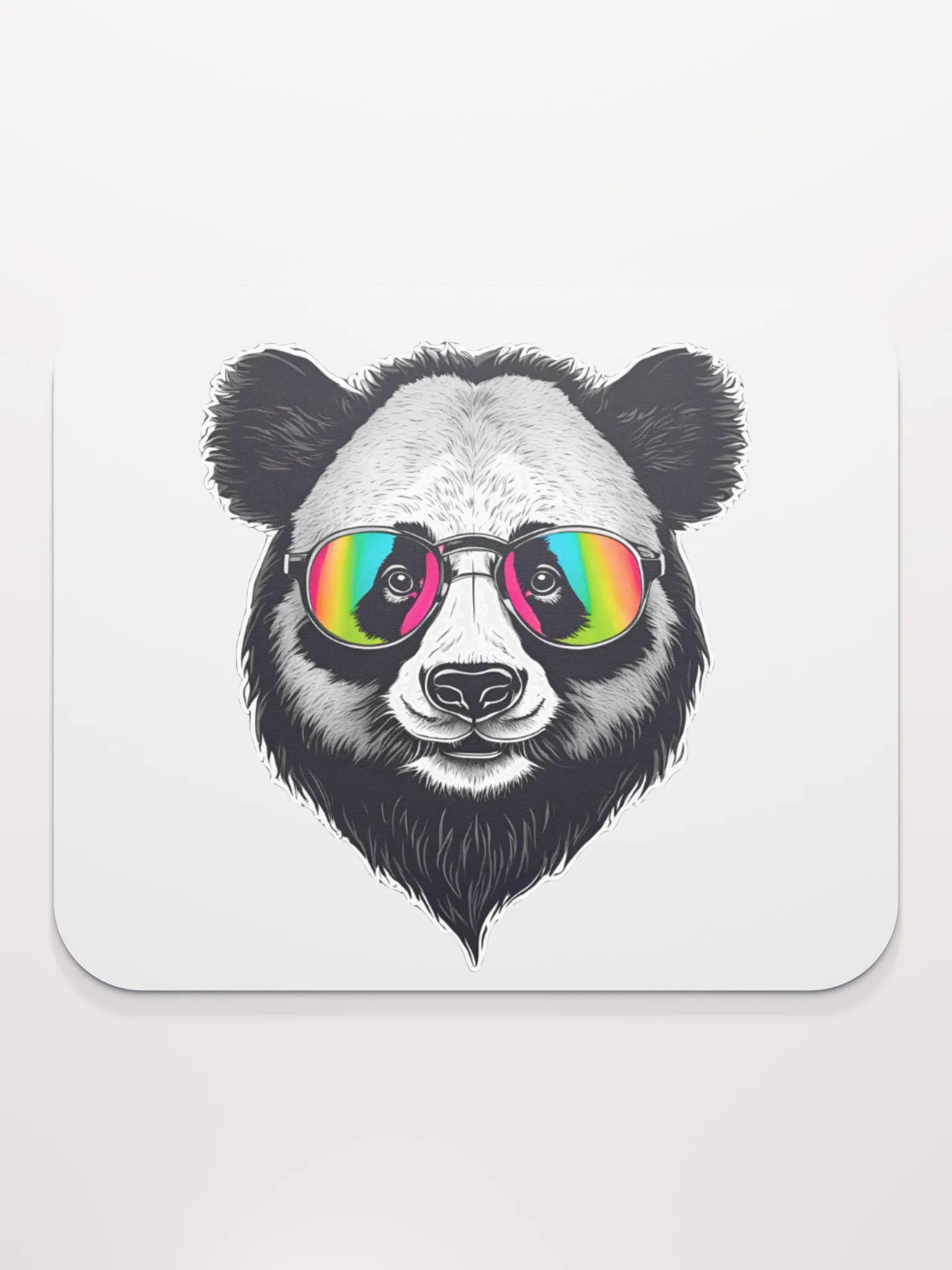 Rainbow Aviator Panda Mouse Pad product image (2)