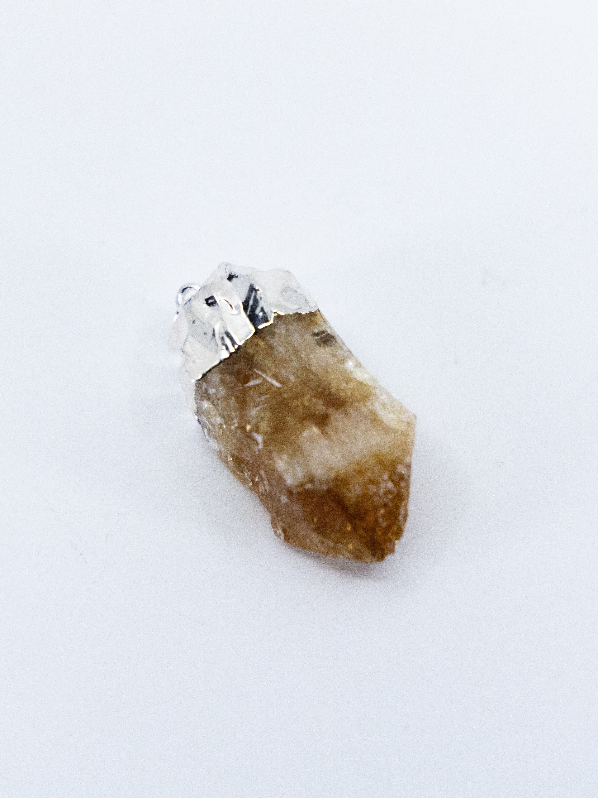 Citrine Raw Point Pendant with Silver Plating product image (1)