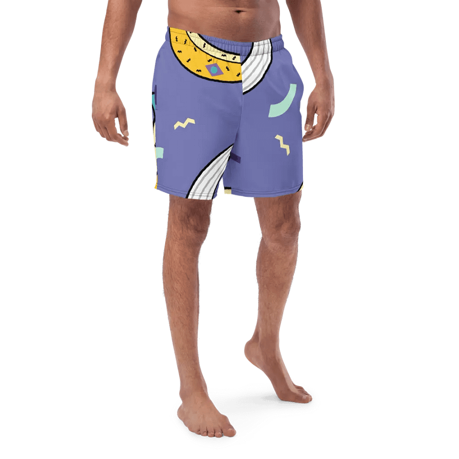Peel and Play All-Over Print Swim Trunks product image (1)