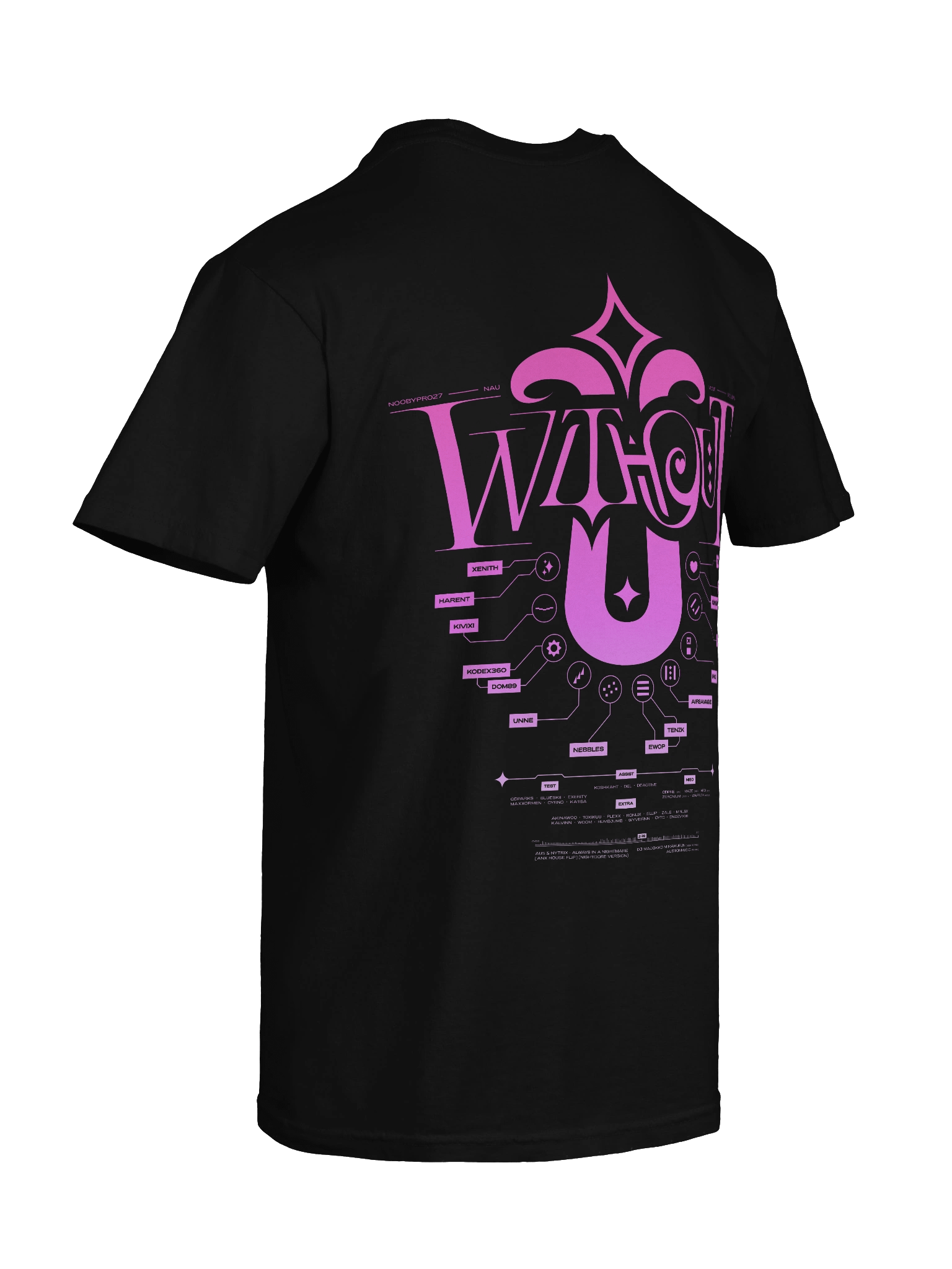 W/O U Gradient Pink/Black Shirt product image (10)