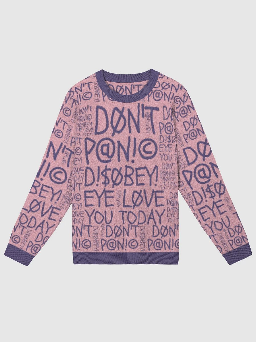 DØN'T P@N!© D!SØBEY! Pink & Plum Scribble Jacquard Knit product image (1)