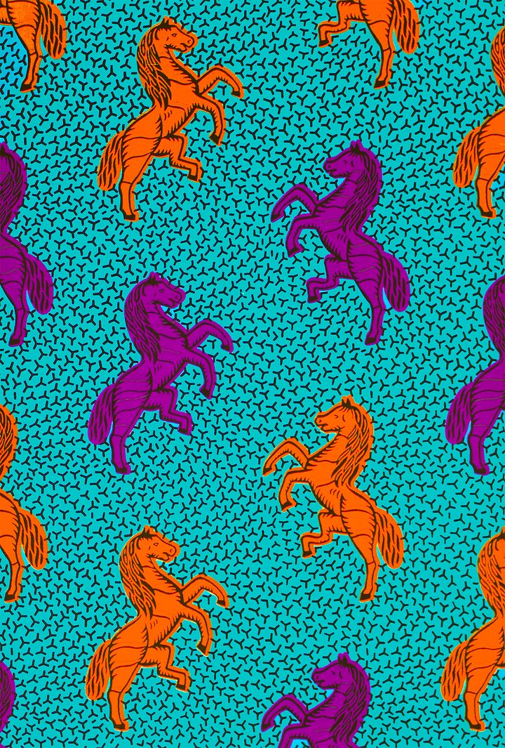 Tessuto Wax Print - Design Cavallini - cod.589/B product image (1)