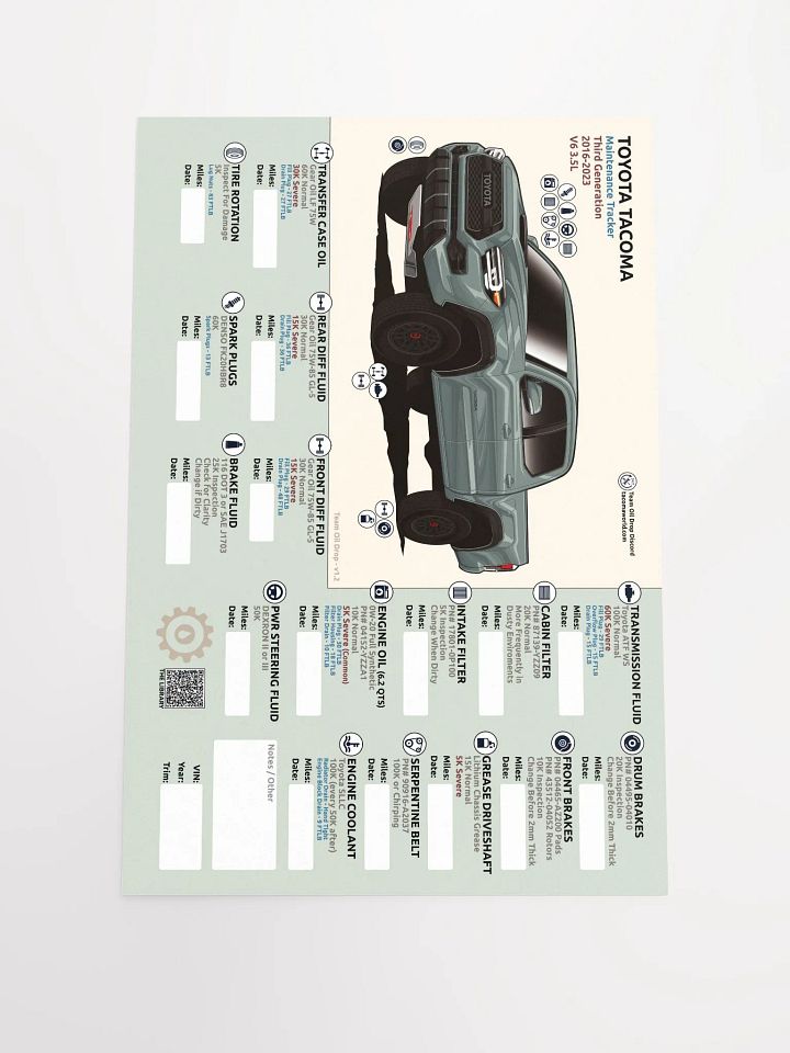 3RD GEN MAINTENANCE TRACKER V1.2 - Lunar product image (2)