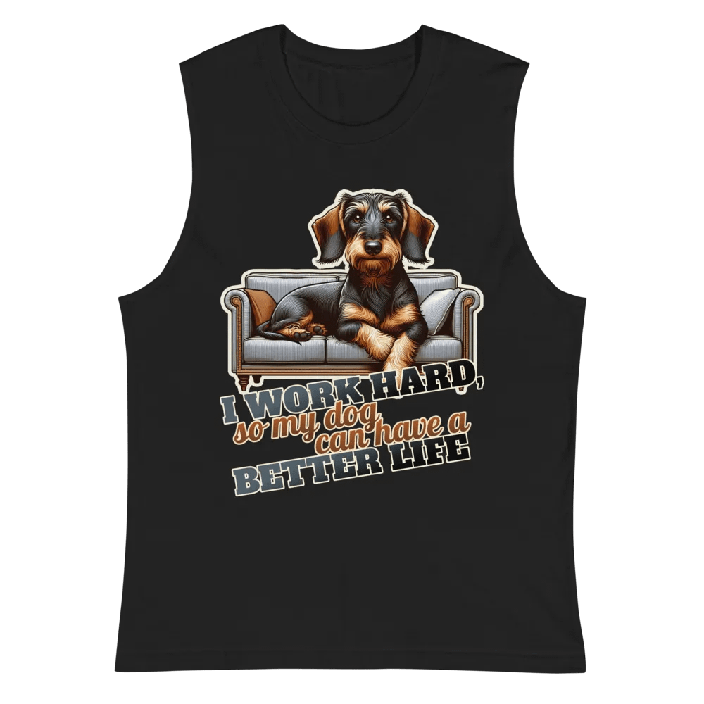 Work Hard – Dachshund - Muscle Tank product image (3)