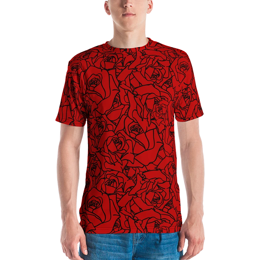 Loads of Roses · red-black crew neck t-shirt product image (15)