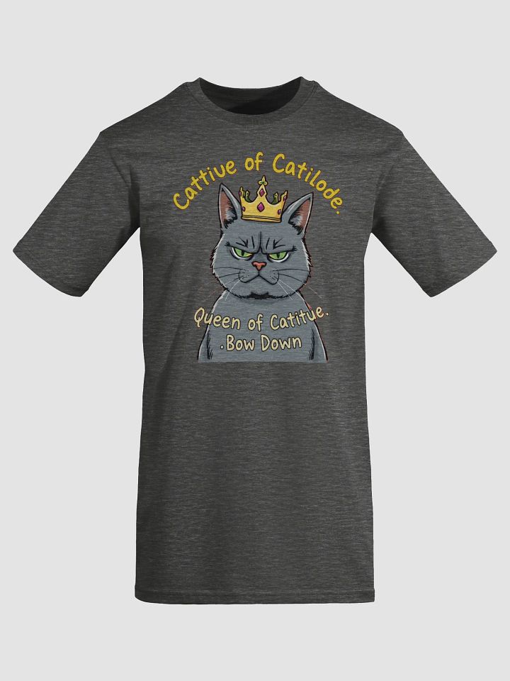Cattitude Queen: Bow Down to Feline Royalty Men's Tee product image (7)