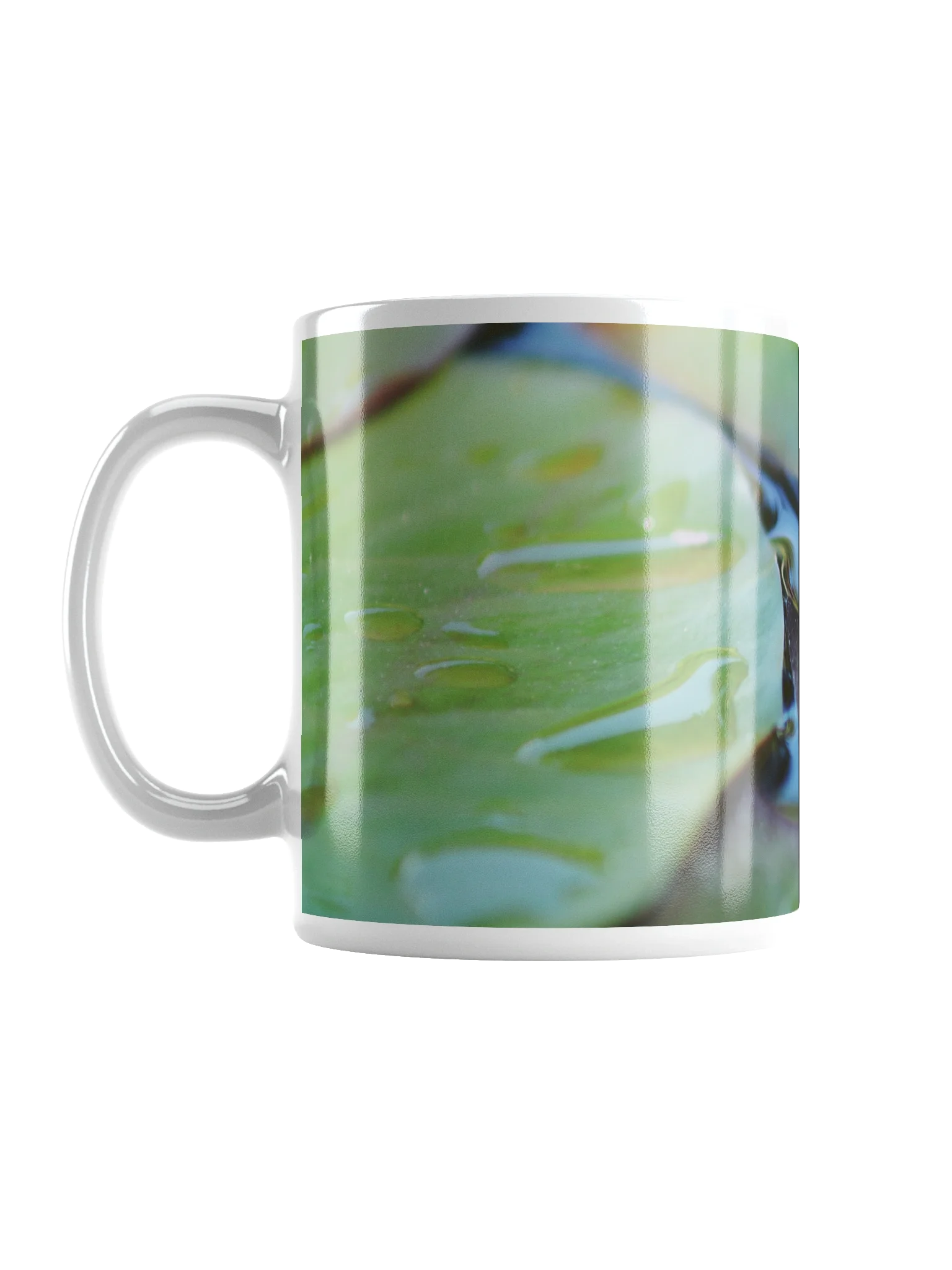 Keramiktasse weiß - Frosch unter Seerosenblatt product image (1)