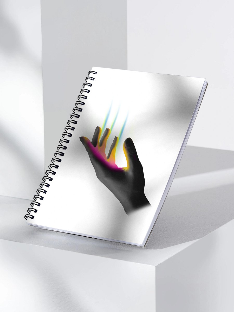 Neon Flame Hand Spiral Notebook product image (2)