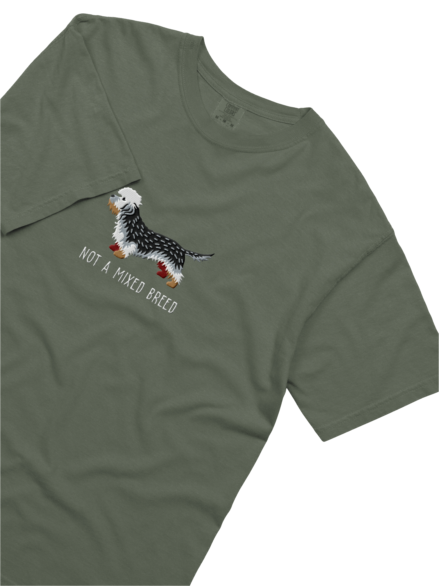 Not a Mixed Breed T-Shirt(Embroidered) of a Dandie Dinmont Terrier(Pepper) product image (25)