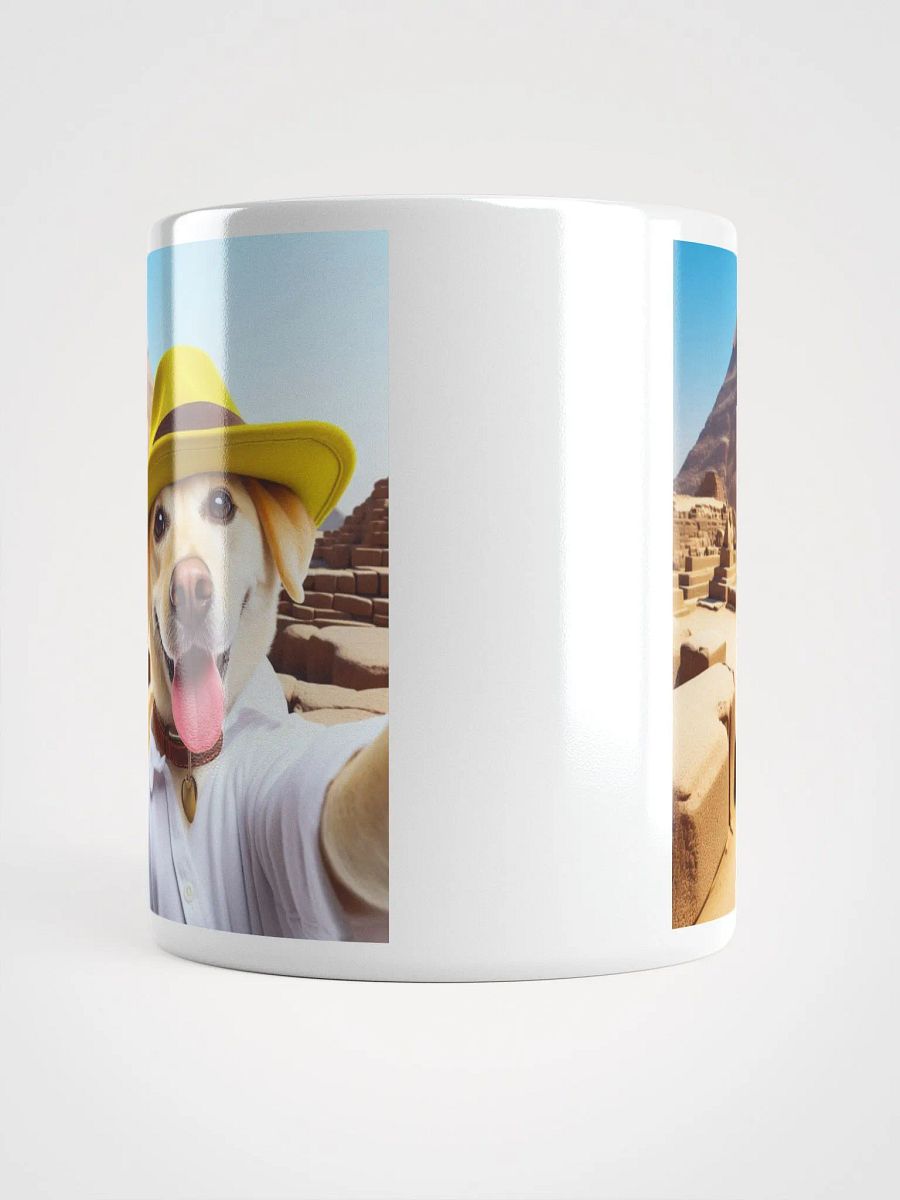 Pharaoh Pup Selfie #Humorous Glossy Mug - White product image (14)