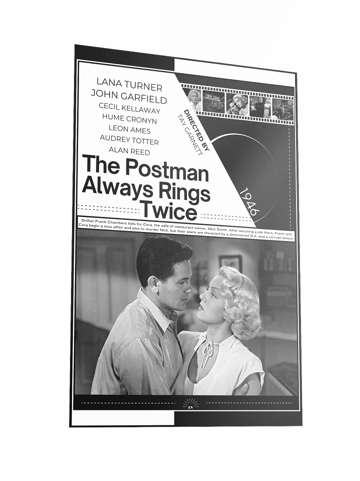 The Postman Always Rings Twice with Lana Turner and John Garfield 1946 | Movie Poster | 12x18 Wall Art product image (2)