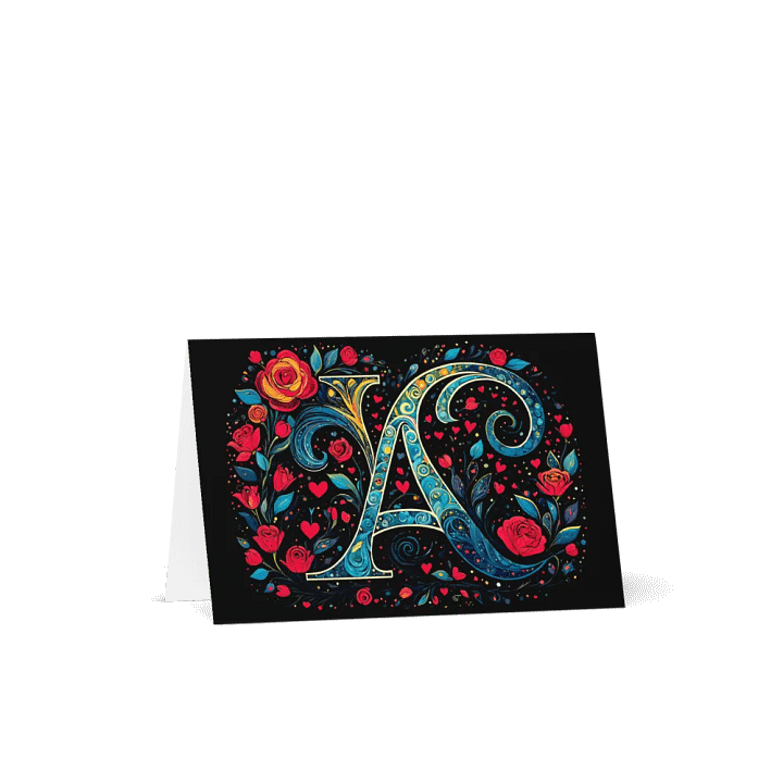 Valentine’s Monogram Letter A(6) Card product image (1)